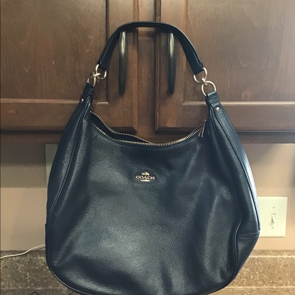 Large Coach Hobo navy blue purse